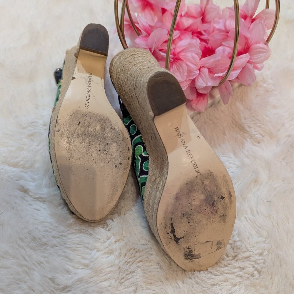 Banana Republic Green and Blue Espadrilles Size 7.5 - Picture 5 of 7